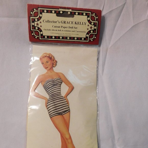 GRACE KELLY COLLECTOR'S CUTOUT PAPER DOLL SET VINTAGE 1999 NEW SEALED - Picture 1 of 4
